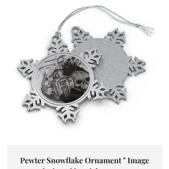 Pewter snowflake ornaments - Picture 12 of 13